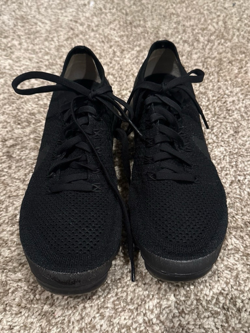 Nike women’s All-Black Knit Lace-Up Sneakers